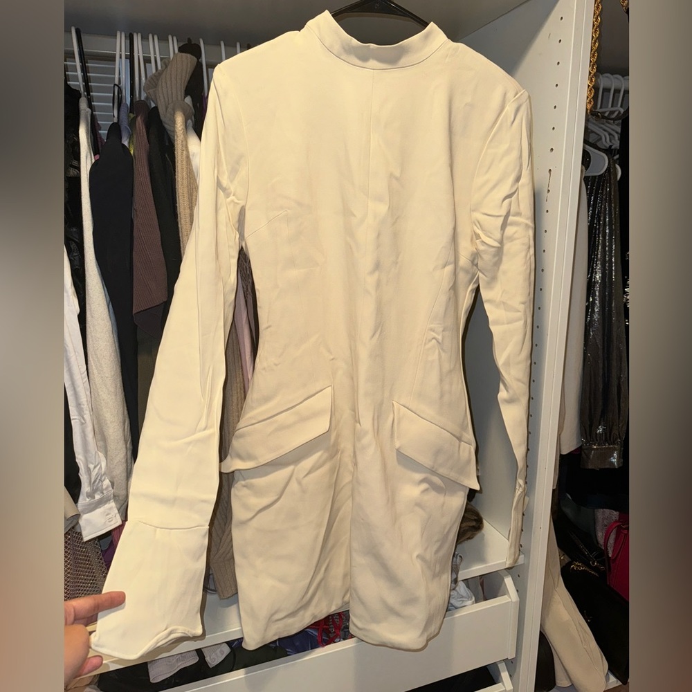 HOUSE OF CB Mahalia Vintage Cream Mini Dress Tall - Picture 9 of 10